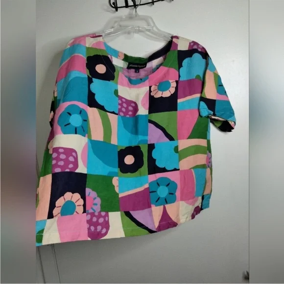 Princess Highway (Size AU14) Multicolor Patchwork Top & Bottom Matching Set - Picture 7 of 15